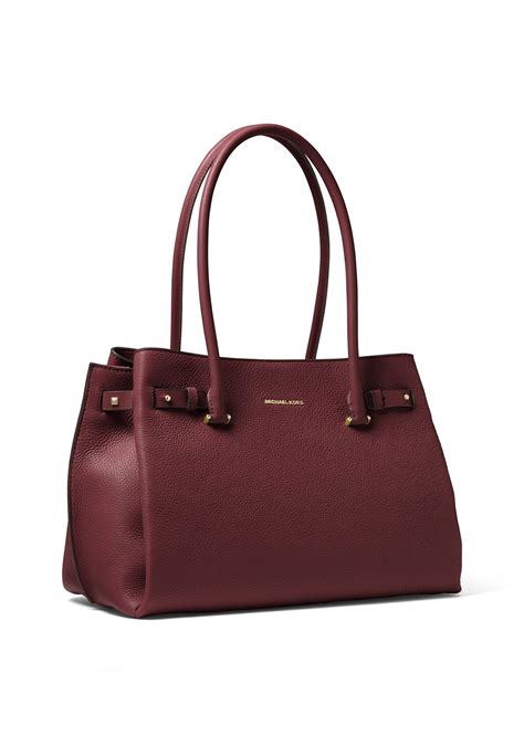 michael kors large tote oxblood addison|Michael Kors Addison Tote Large Oxblood Leather Shoulder Bag.